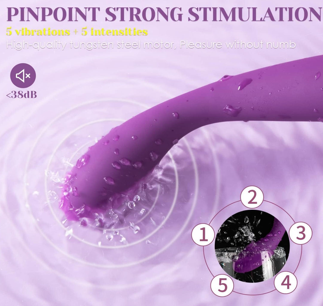 SVAKOM COCO G Spot Vibrator - 8 Seconds to Climax Finger Shaped Waterproof Vibes for Women - 5 Vibrations Clit Nipple Personal Massagers - Adult Female Sex Toys